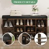 Shoe Bench with Storage, Entryway Bench with Cushioned Seat & Adjustable Shelves for Hallway and Mudroom - 4 of 4