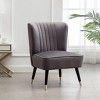 NicBex Velvet Fabric Accent Chair,Upholstered Living Room Chairs with Mid-Height Backrest,Modern Comfy Arm Chair,Accent Chairs for Living Room - 2 of 4