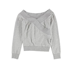 bar III Womens Off The Shoulder Sweatshirt - 1 of 2