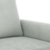 vidaXL Light Gray Velvet 2 Piece Sofa Set with Cushions and Sturdy Plywood Frame for Comfortable Seating in Living Room and Lounge Area - 4 of 4