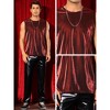 Lars Amadeus Men's Sparkle Slim Fit Shining Sleeveless Club See Through Tank Top - 4 of 4