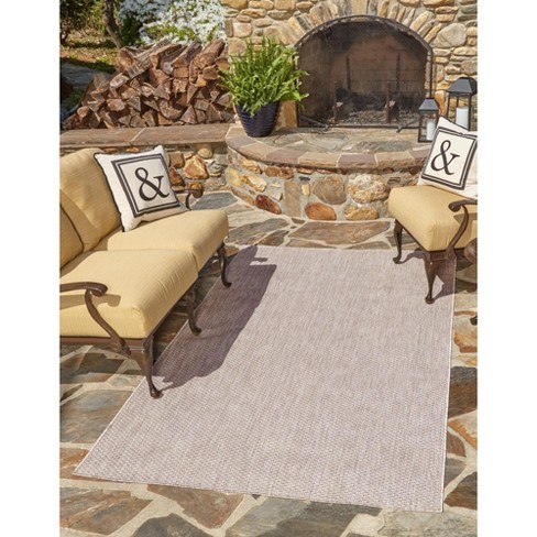 7x10 7' x selling 10' Feet Outdoor Indoor Cream Beige Neutral Backyard Patio Target Rug