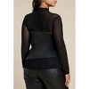 ELOQUII Faux Leather Wrap Top - 3 of 4