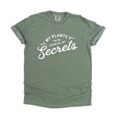 Simply Sage Market Women's My Plants Kknow All My Secrets Short Sleeve Garment Dyed Tee