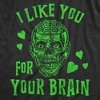 Mens Zombies I Like You For Your Brain T Shirt Funny Halloween Apolcalypse Graphic Tee - Crazy Dog Men's T Shirt - 2 of 4