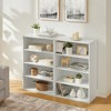 Lycvki Adjustable Double-layer Bookcase Can Be Disassembled into Two 4-layer Storage Bookcases - 4 of 4