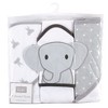 Hudson Baby Unisex Baby Cotton Rich Hooded Towels, Modern Elephant, One Size - 2 of 4