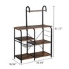 Karl Home Kitchen Baker's Rack 35.5in Microwave Stand 4-Tier - 3 of 4