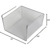 YBM Home Silver Mesh Under Shelf Storage Basket Organizer - 2 of 4