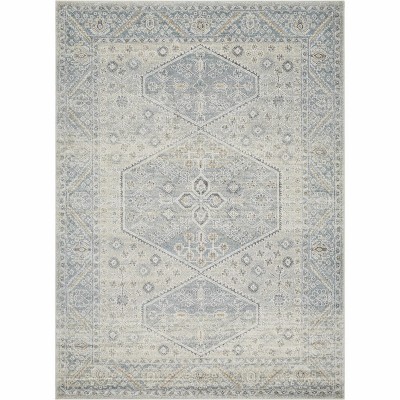 Hauteloom Nydia Blue Medallion Area Rug
