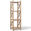 vidaXL Bookcase Bamboo Compact Shelf Square Tropical Bamboo Shelf - 2 of 3
