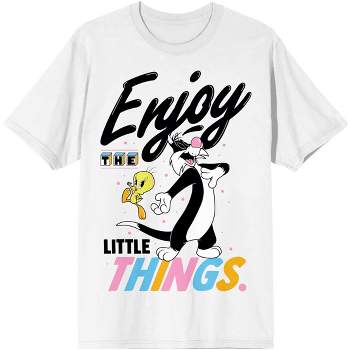 White Target : Looney T-shirt-medium Graffitti Tweety Tunes Women\'s