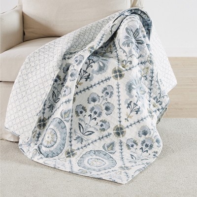 Maeve Neutral Quilted Throw - Levtex Home : Target