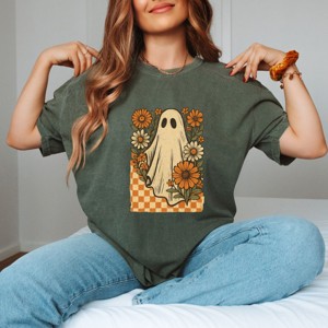 Checkered Ghost Floral Vintage - Garment Dyed Tee - 1 of 3