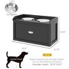 INFURNIC Pet Bowl Elevated Feeding Station with Storage Drawer Stainless Steel Bowls for Large Dogs, Black, 23.5"*11.8"*14.3" - 3 of 4