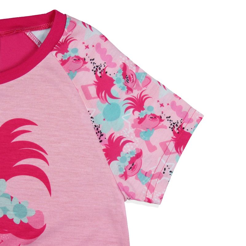 Girls' Dreamworks Trolls You Got This Poppy Nightgown Sleep Pajama Shirt Pink, 3 of 6