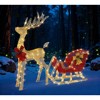 Golden Elk Deer Sled Iron Frame Cotton Thread Green Onion Powder Courtyard Elk Decoration - 3 of 4