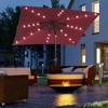 Outsunny 9' x 7' Solar Umbrella, LED Lighted Patio Umbrella for Table or Base with Tilt & Crank, Outdoor Umbrella for Backyard, Pool, Beach, Backyard - 3 of 4