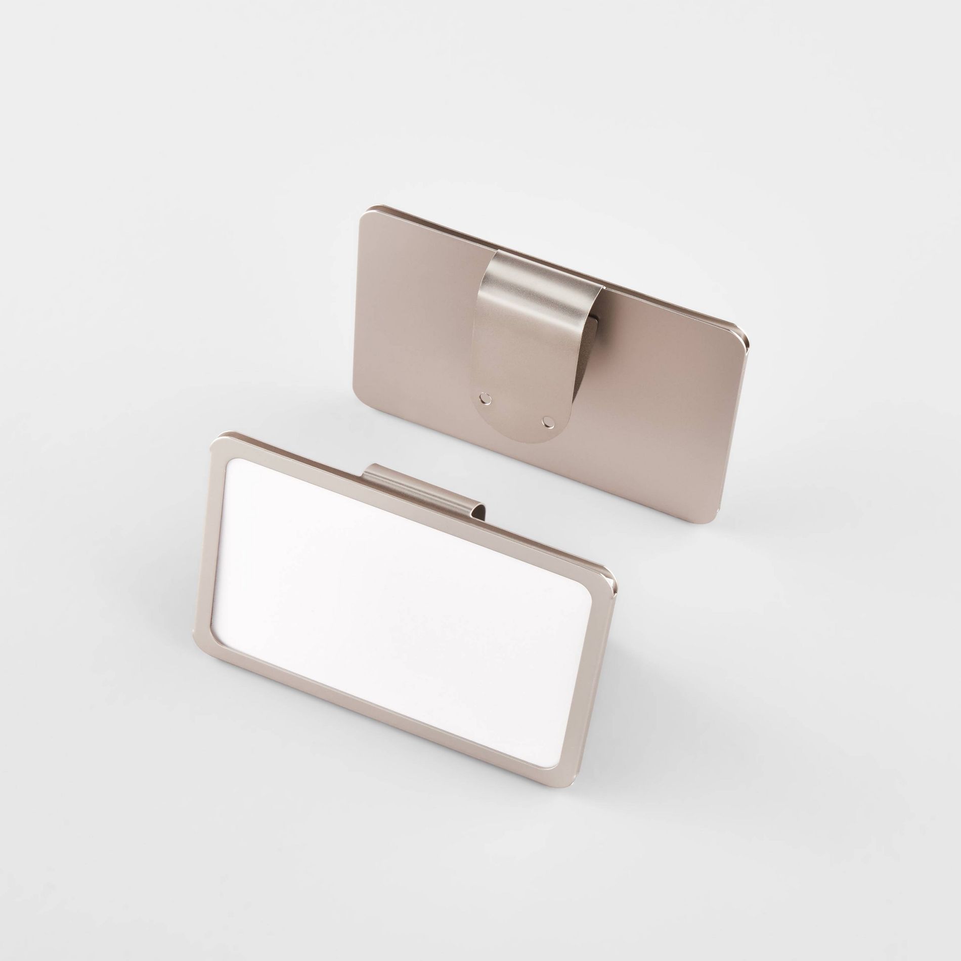 Set of 2 Bin Labels Nickel - Brightroom™: Basket Label Clips for Storage Bins, Multipurpose, Metallic Gray