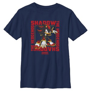 Boys Sonic the Hedgehog Shadow Text Frame T Shirt - 1 of 4