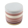 Nicole Miller Cory Velvet Round Multi Layered Ottoman - 3 of 4