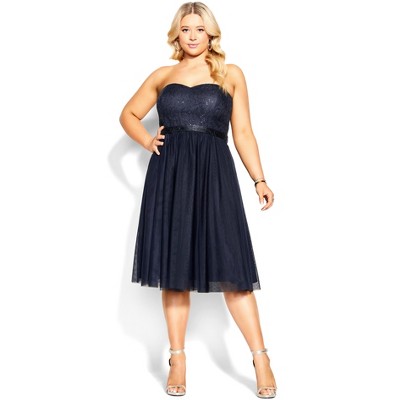 Sapphire Blue Plus Size Dresses