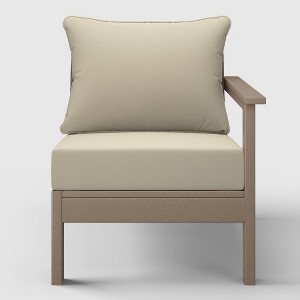 WestinTrends  Avalon Outdoor Patio HDPE Right Arm Facing Sectional Corner Club Chair with Patio Cushions - 1 of 4