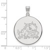 Black Bow Jewelry 10k White Gold Texas Christian Horned Frogs NCAA Extra Large Pendant - 2 of 3