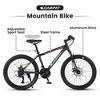 NAYSAYE Bicycle 24 Inch Mountain Bike 21 Speeds Steel Frame for Boys and Girls for Off Road Adventures, Black and Orange, 56.3"*7.88"*28.35" - 4 of 4