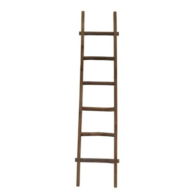 76" Wooden Decorative Ladder Brown - Sagebrook Home