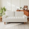 Dyonery 57" Small Loveseat Sofa made of velvet fabric Small Couch for Bedroom, Comfy Love Seat with Deep Seat Spring Cushion, Solid Wood Frame - 3 of 4