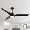 Airsurfer 60-in Matte Black Ceiling Fan with Light, 3 Black Blades, LED Color-Changing, Remote Included, 6" & 12" Downrods - 4 of 4
