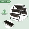 Costway 31”H Raised Garden Bed 3-Tier Vertical Planter w/5 Plant Boxes Indoor Outdoor - 4 of 4