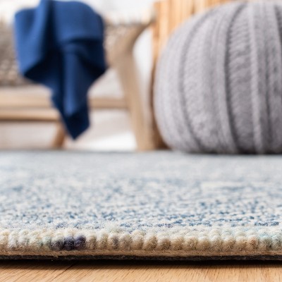 Capri Blue Hand-Tufted Wool Area Rug