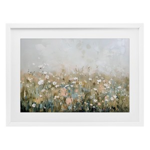 Stupell Industries Pastel Meadow Wildflowers Framed Print Under Glass - 1 of 4