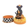 8.0 Inch Scaredy Mouse On Box Candy Corn Jack-O-Lantern Figurines - 3 of 3