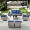 Outdoor Sectional Sofa Patio Furniture Sets with Thickened Cushions - 4 of 4