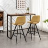 Anybear Fabric Kitchen 28.25" Counter Height Stools, Set of 2 - 3 of 4