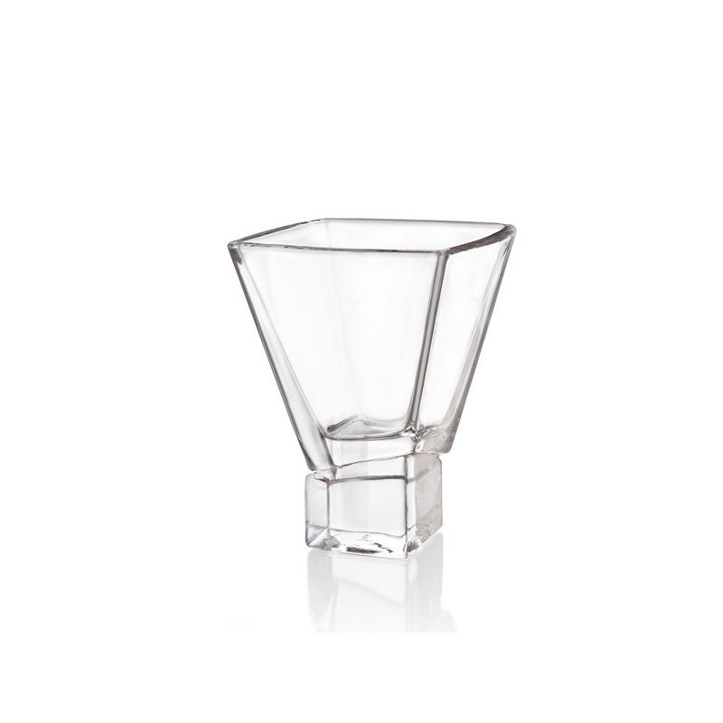 JoyJolt Carre Collection Cocktail Glasses - Set of 2 Square Heavy Base Martini Glass Set - 8-Ounce, 4 of 7