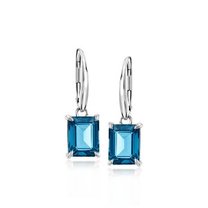 Ross-Simons 5.50 Carat London Blue Topaz Drop Earrings in Sterling Silver - 1 of 3