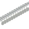 Home Mart Goods 12 Piece Set - Satin Nickel Pebble Stones Heavy Duty Shower Curtain Hooks Rings Rustproof Metal - 2 of 4