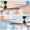 HOMLUX 48" Low Profile Ceiling Fan with 6 Speeds & Remote Control & Reversible Motor,Brown - 4 of 4