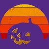 Women's Design By Humans Vintage Retro Sunset Halloween Pumpkin I By lemonpepper Racerback Tank Top - 2 of 3