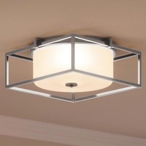 Urban Ambiance Luxury Minimalist Ceiling Light,  5.5"H x 15.375"W,  Brushed Nickel Finish, UHP3150 - 1 of 4