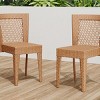 Set of 2 Stacking Rattan Side Chairs – Lightweight, Durable, and Weather-Resistant Outdoor Seating for Patio, Garden, or Balcony-Coolbibila - 3 of 4