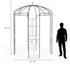 Garden Trellis Arch, Reinforced Metal Garden Archway, Decorative Frame Stand Trellis,Arch Stand for Wedding Ceremony Party Plant Climbing Rose - 3 of 4