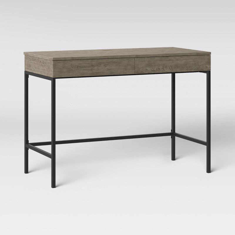 Loring Wood Writing Desk with Drawers and Charging Station - Threshold™, 5 of 14