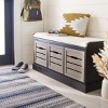 Briar 3 Drawer With Cushion Storage Bench - Safavieh - 4 of 4