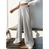 Women's High - Waisted Wide Leg Sweatpants - Loose Fit Casual Trousers with Elastic Waist - 4 of 4