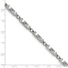 Black Bow Jewelry Stainless Steel Louisiana State Fighting Tigers NCAA Link Bracelet 8.25 Inch - 4 of 4